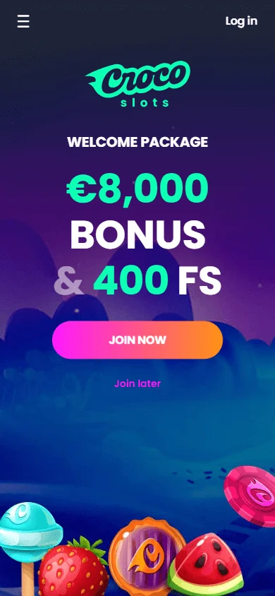 Crocoslots Casino games on a mobile device
